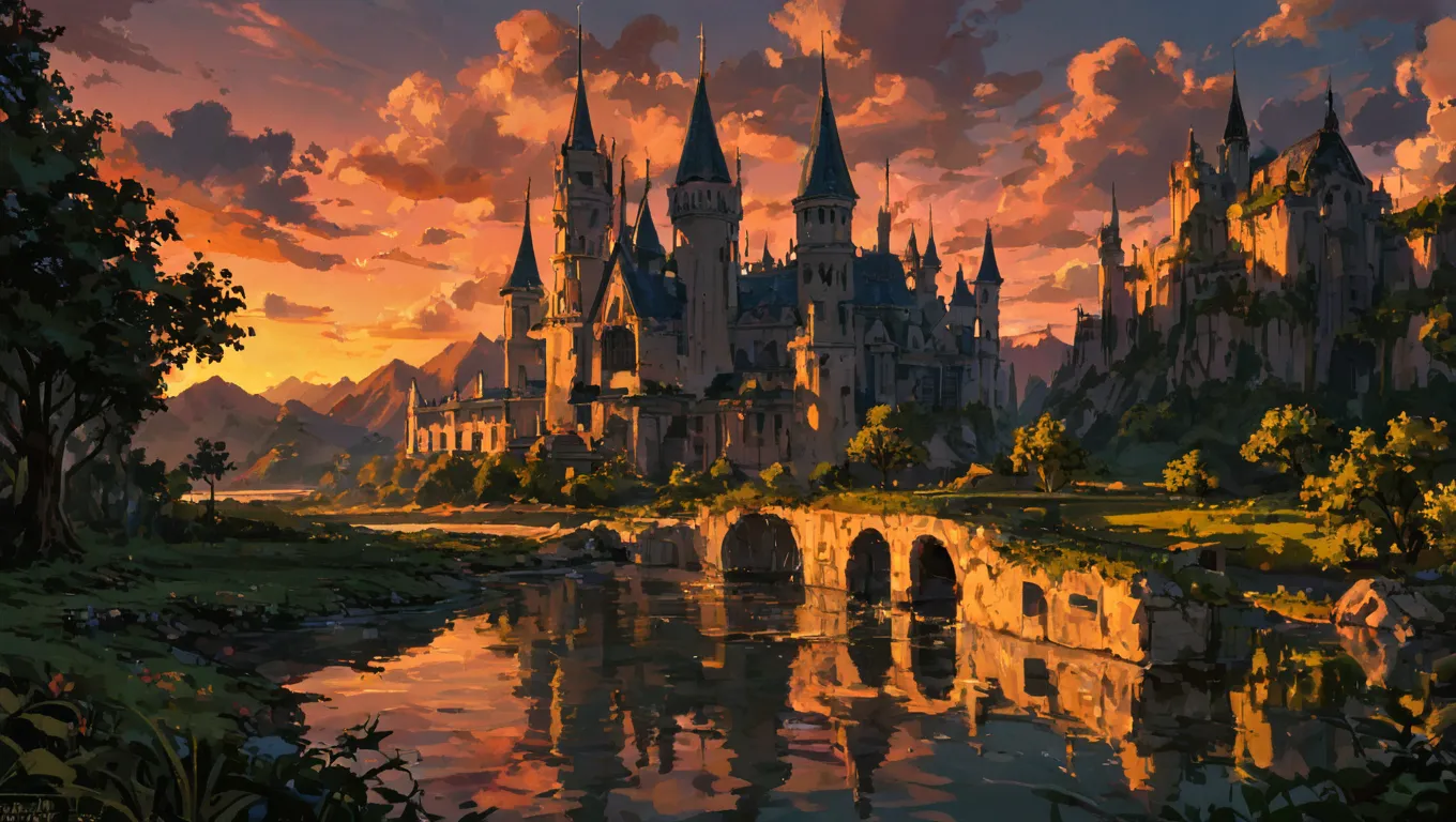 Castle in the sunset