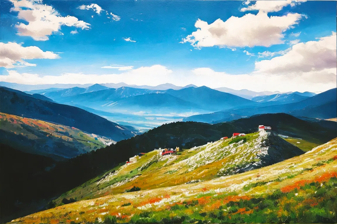 Dalmatian mountains painting