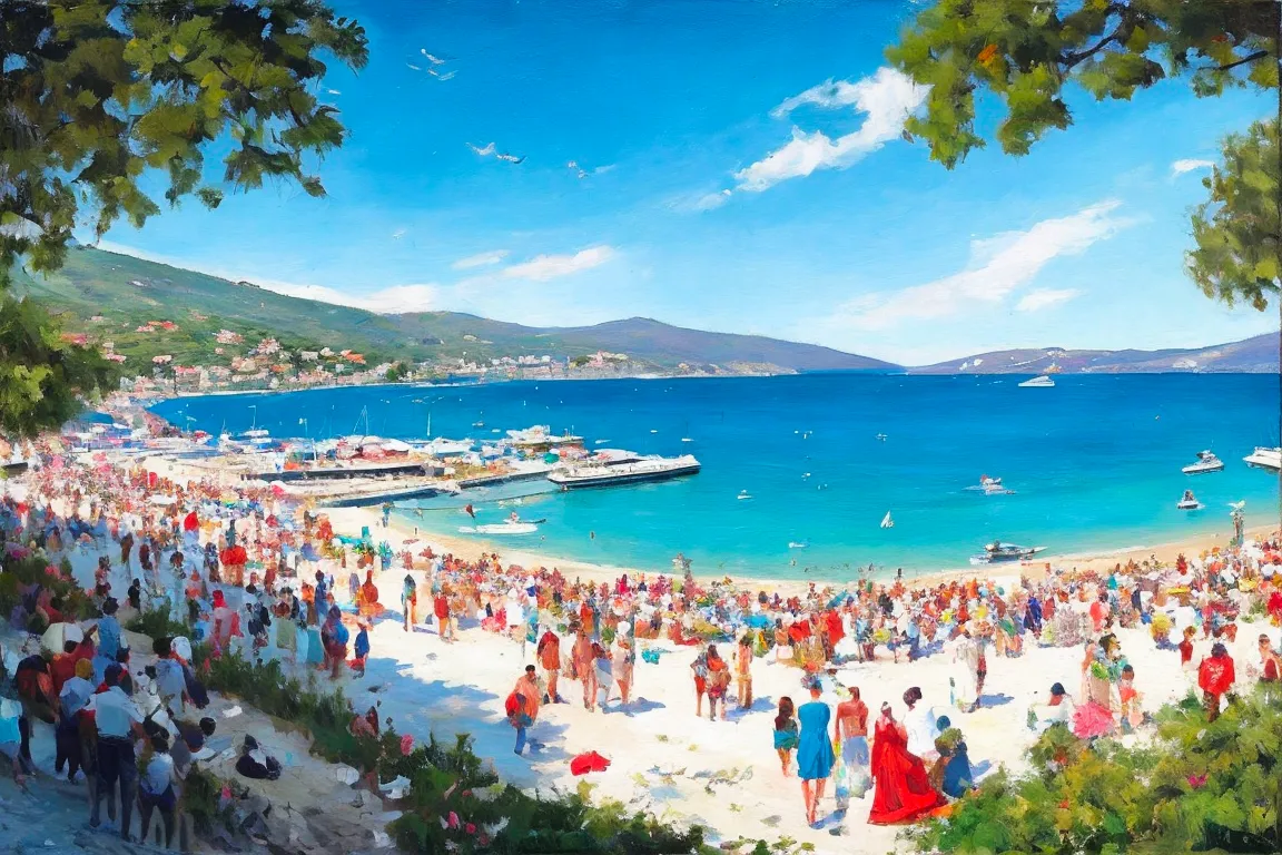 Dalmatian coast painting